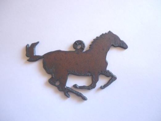 Horse metal cutout pendant #RR009L - Click Image to Close